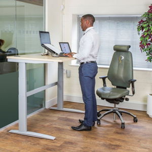 Avoiding back pain: sit-stand desk